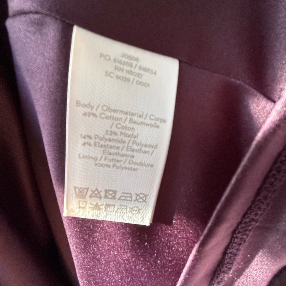 BODEN cherry blossom A LINE MIDI dress Lined PLUM COLOR US 8 petite - Picture 8 of 8